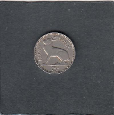 Beschrijving: 3 Pence  HARE 